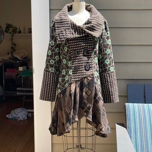 Pea Coat by An Ren ( bought at Anthropologie). Pleated on bottom